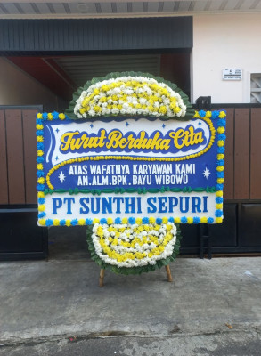 Papan Bunga Duka di Sukajawa